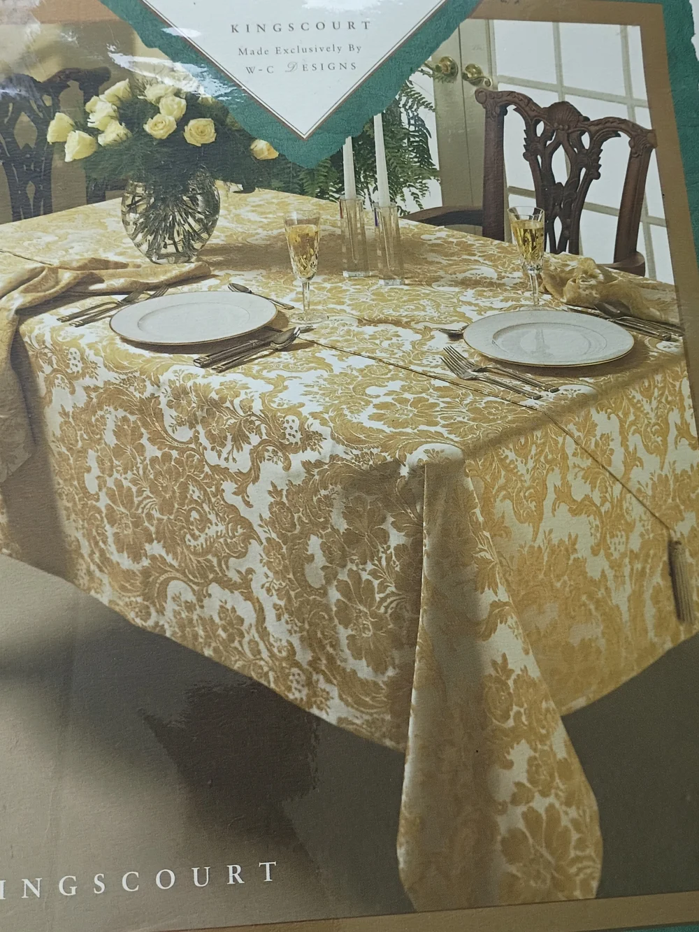 Waterford Linens Floral Tablecloth Oblong 70